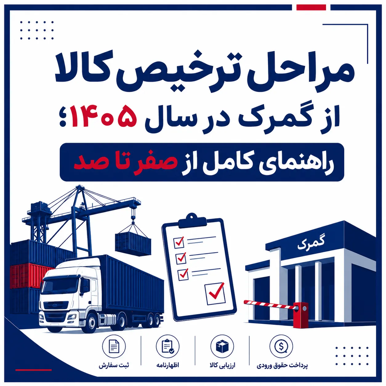 مراحل ترخیص کالا از گمرک در سال ۱۴۰۵؛ راهنمای کامل از صفر تا صد
