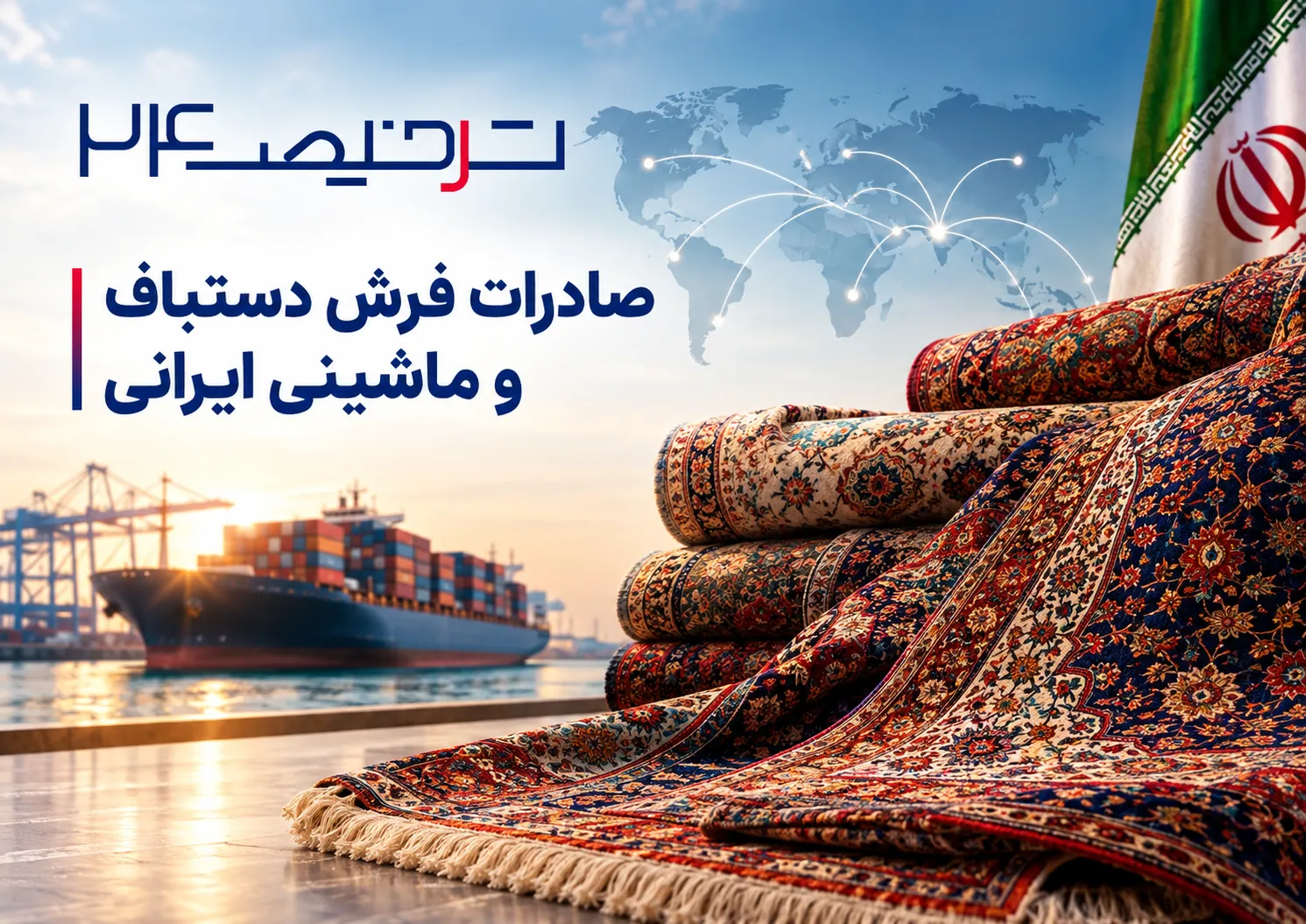 فرش دستباف نفیس ایرانی آماده صادرات